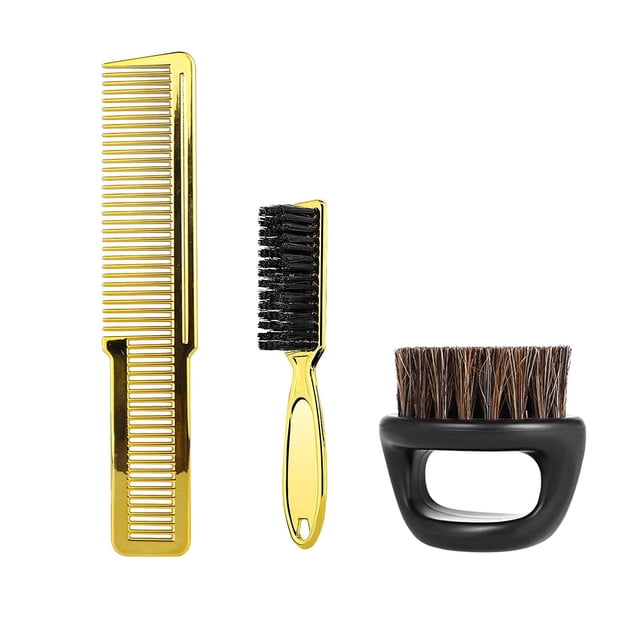 Kit de peines para peinar, juego de peines para cortar el cabello, cepillo de acabado práctico y multiusos. Oro