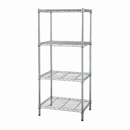 Wire Shelving Unit, 24"D x 72"W x 74"H, 4 Shelves, Chrome 1APA2