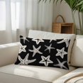 thumbnail image 6 of Black Starfish Coastal Throw Pillow Cover 20 x 30 Inch Decorative Pillow Cover Nautical Summer Ocean Abstract Art Lumbar Pillowcase Seasonal Rectangle Cushion Case for Couch Sofa Bed Living Room, 6 of 9