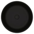 thumbnail image 3 of VIGO Modern Modus Black Matte Shell Glass 17 in. L x 17 in. W x 4 in. H Round Vessel Bathroom Sink, 3 of 8