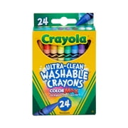 Crayola Washable Crayons, Assorted Colors, Pack Of 24