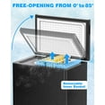 thumbnail image 2 of 7.0 Cu.Ft Chest Freezer with Removable Basket and Bottom Defrost Water Drain Freestanding Top Open Door, Deep Freezer, Mini Freezer with Adjustable 7 Thermostat for Home/Apartment, Black, 2 of 7