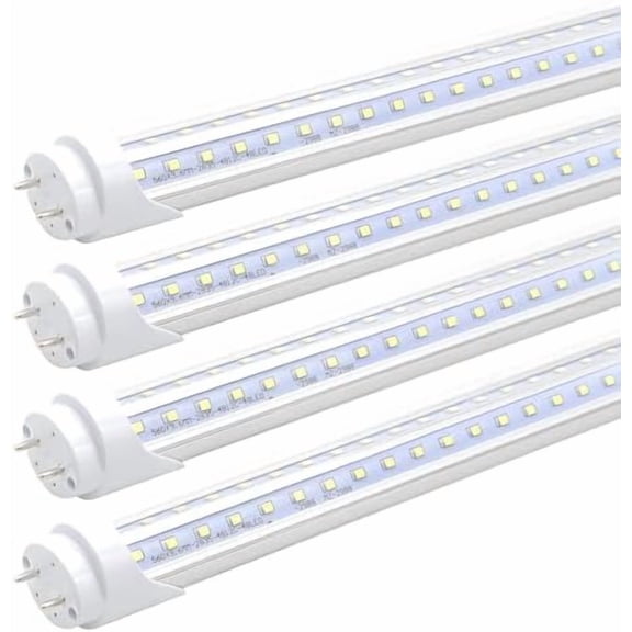 2FT LED Tube Lights, 15W(30W Fluorescent Bulb Replacement) V Shaped, 6000K Cool White, Ballast Bypass, Clear Cover, 4-Pack$$Tools & Hardware Other