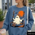 thumbnail image 2 of Ghost Halloween Sweatshirt, Coquette Ghost Crewneck, Cute Ghost Sweatshirt Women, Spooky Season Sweatshirt, Halloween Ghost Gift, 2 of 4