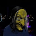 thumbnail image 1 of Scary Old Witch Mask Latex With Hair Halloween Fancy Dress Grimace Party Costume Cosplay Mask Props Adult, 1 of 5
