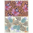 thumbnail image 2 of Emile-Allain Séguy 12x14 Black Ornate Wood Framed Double Matted Museum Art Print Titled: Suggestions for Fabrics and Carpets Pl.02 (1923), 2 of 5