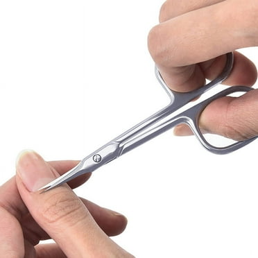 Stainless Steel Curved Tip Thin Blade Cuticle Scissors Trimmer Skin Remover