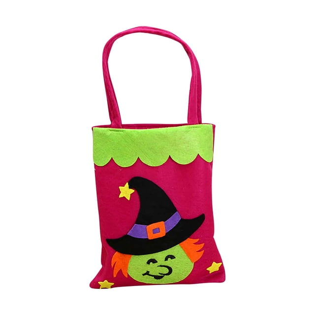 Teissuly Halloween Decorations Non Woven Candy Bag Witch Festival Tote Bag Teissuly WER202310230929
