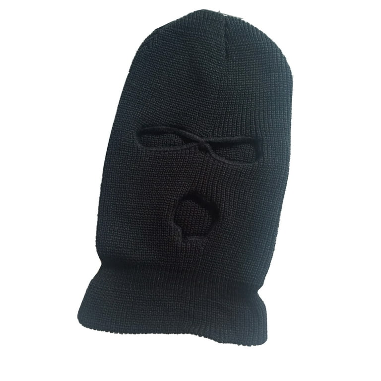 Winter Ski Face Mask 3 Three Hole Balaclava Hood Beanie Tactical Warm Black  Hat