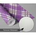 thumbnail image 6 of S4Sassy Self Adhesive Wallpaper, Mosaic Check Print Wallpaper, Purple Removable Diy Vinyl Wall Covering, Textured Peel And Stick Contact Paper For Entryway Accent Wall, Home Decor (25"X 240"), 6 of 9
