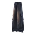 thumbnail image 2 of Mifsaly Wide Leg Cargo Pants Men Oversized Loose Casual Pant Drawstring Elastic Waist Baggy Hip Hop Streetwear Trousers with Multi Pockets M, 2 of 6