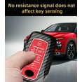 thumbnail image 3 of Carbon Fiber Pattern Key Fob Cover fit for Toyota Sienna New Voxy Noah 90 Series Alphard Vellfire 30 Series Keyless ABS Plastic Key Case with Keychain 6 Button, 3 of 5