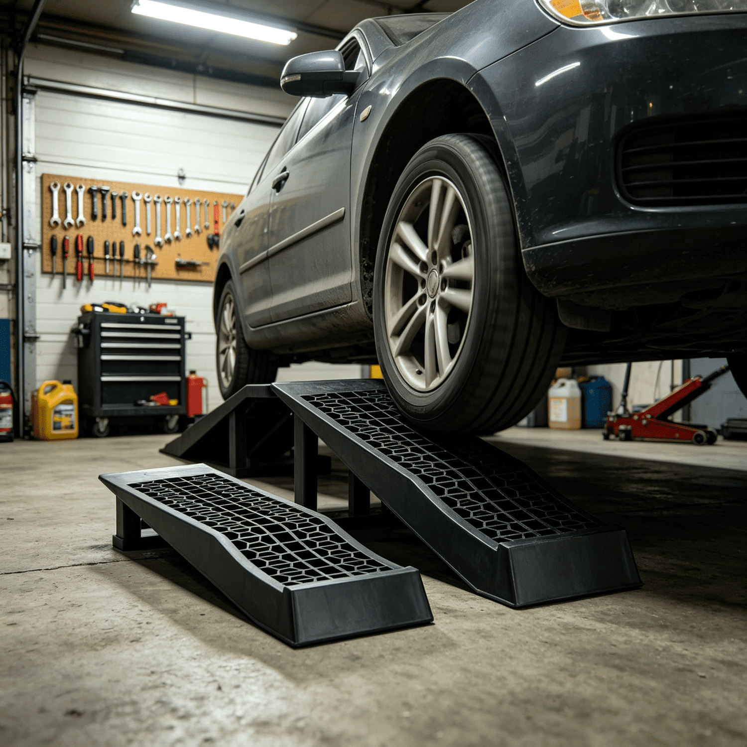 Car Ramps, 2 PCS 20000 lbs GVW Capacity, 2.56 in Lift Height, Portable Low Profile Car Service Ramps for Home Garage Maintenance & Oil Changes, Heavy Duty for Low Chassis Vehicle & Support Jack