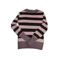 thumbnail image 6 of Douhoow Women Striped Sweater Knitted Tops V-Neck Long Sleeve Ribbed Cuffs Knitwear, 6 of 9