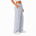 thumbnail image 2 of Wide Leg Corduroy Pants for Women Casual Lounge Drawstring Elastic Waist Work Pants with Pockets, 2 of 7