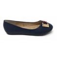 thumbnail image 2 of Victoria K Women's Gold Buckle With Two Tone Straps Ballerina Flats, 2 of 5