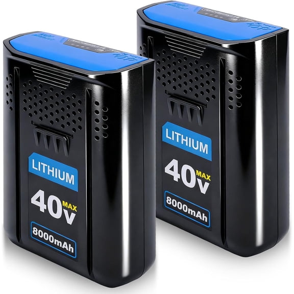 2 Pack 40V 8000mAh Extend Capacity Replacement for Kobalt 40V Battery 8.0Ah Compatible with Kobalt 40 Volt Battery Lithium ion (Li-Ion) KPM1040A-03, KM-1640-06, KM 4040-06 Cordless Power Tool (Bule)