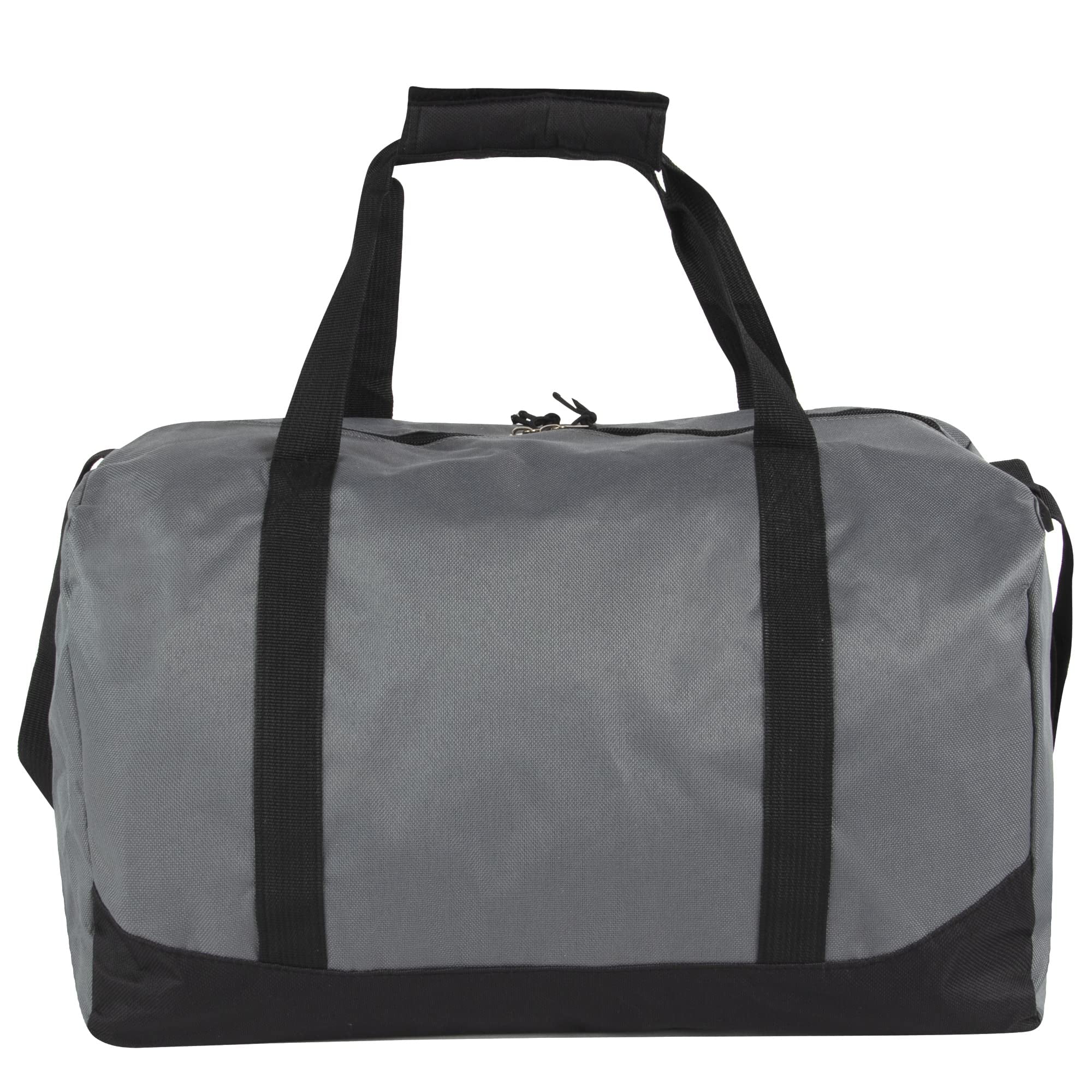 24 Pack 30 Liter Capacity Unisex Duffel Bags with Handle and Luggage Shoulder Strap for Gym, Travel and Commuting in Gray