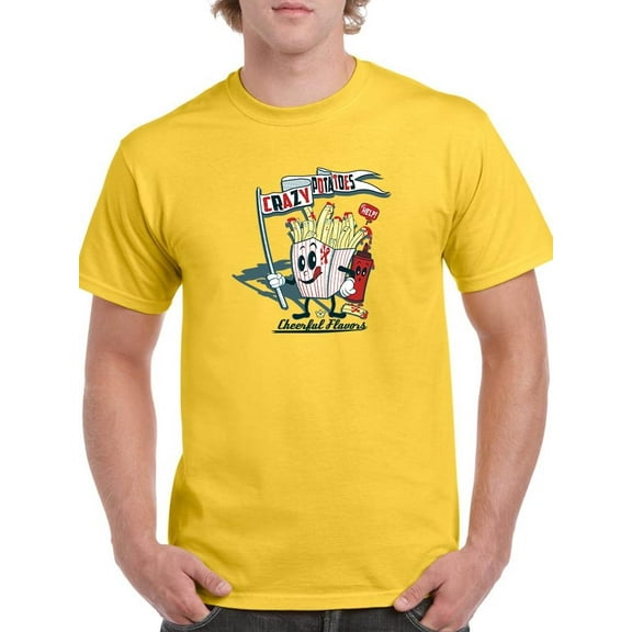 Crazy Potatoes T-Shirt Men -Image by Shutterstock, Male 4X-Large