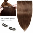 thumbnail image 6 of Benehair Clip In Hair Extensions One Piece 100% Remy Real Human Hair Clip in 3/4 Full Head Straight Hair for Women 8"-24" Brown Soft, 6 of 13