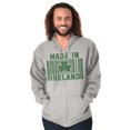 thumbnail image 5 of Made In Ireland St Patricks Day Pride Zip Up Hoodie Men's Women's Brisco Brands S, 5 of 6