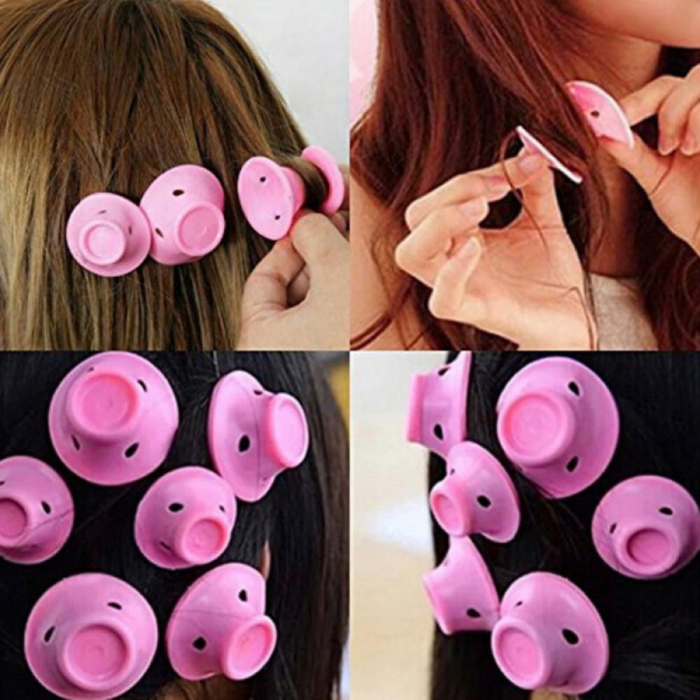 10 Pcs Magic Hair Rollers - No Clip Silicone Curlers Professional Hair Style Tools Accessories No Heat No Damage to Hair