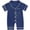 Blue, variant on purcolt Newborn Baby Pajamas Short Sleeve Button Down Long Sleeve Onesie Pjs Soft Sleepwear One Piece Jumpsuits Outfit