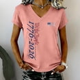 thumbnail image 4 of Womens Shirts Summer 250Th Anniversary Usa for Women 17762026 Patriotic American Flag V Neck T July 4Th Graphic Tee 250 Anniversary Usa Shirt Women Pink M, 4 of 7