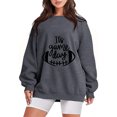 thumbnail image 3 of Gibobby Sudaderas para Mujer Sudadera de Manga Larga para Mujer de Gran tamaño de otoño de Talla Grande Holgada Cuello Redondo atlético Y-2K(Gris,CH), 3 of 4