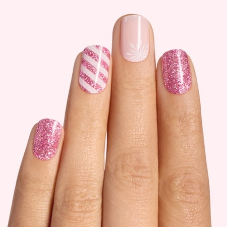 Dashing Diva GLAZE DESIGN, Semi-Cured Gel Nail Polish Stickers, A Rose Holiday, Includes 32 Strips