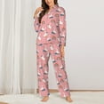 thumbnail image 2 of Bingfone Womens Pajama Sets cartoon goose rainbow Print,Long Sleeve Loungewear Pajamas Set-Large, 2 of 7