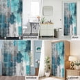 thumbnail image 6 of Teal Gray Block Fabric Shower Curtain Abstract Art Washable Shower Curtains for Bathroom, Waterproof Bath Curtain with Hooks Home Decor 36x72in, 6 of 8