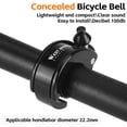 thumbnail image 3 of WEST BIKING Compact Handlebar Bike Bell - Sleek Hidden Conch Design, Loud 90-100dB Alert, Foldable & Lightweight, Transparent Orange, Fits 22.2mm Handlebars, 3 of 6