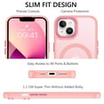 thumbnail image 6 of DOMAVER iPhone 13 Case / iPhone 14 Case 6.1 Inch with MagSafe, Slim Matte Protective Cover - Shockproof Translucent Pink Phone Case, 6 of 8