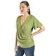 thumbnail image 2 of Blusa cruzada con botones Roman Fashion /Juvenil, 8074 (Verde militar) verde G, 2 of 6