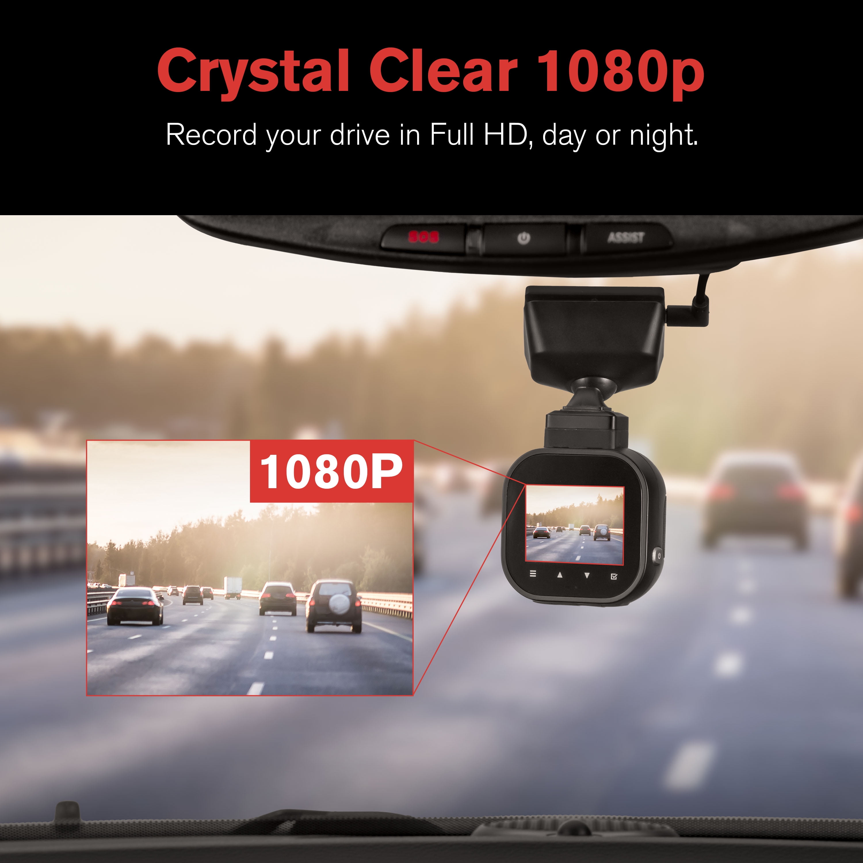(3 pack) YADA Roadcam PLUS WIFI, 1080P Dash Cam with App Control and Smart G-Sensor Recording, 16GB Memory Card, BT532967