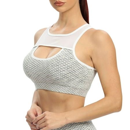 

Sports Bras For Women High Support Yoga Fitness Vest Shockproof Quick Drying Top Colorful Honeycomb Exercise Running Bra