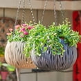 thumbnail image 2 of CSCHome Durable Hanging Planters for Indoor Plants with Drainage and Chain Simulated Rattan Plant Pots for Garden Home Balcony, 2 of 6