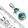 thumbnail image 2 of 925 Sterling Silver Women Jewelry Copper Blue Turquoise Pendant, 2 of 4