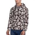thumbnail image 2 of KLL Hand Drawn Pig Print Mens Hoodie Long Sleeve Casual Pullover Hooded Sweatshirt Fashion Drawstring Hoodies with Pocket-X-Large, 2 of 6