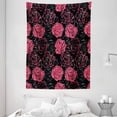 thumbnail image 1 of Floral Tapestry, Ombre Style Flourishing Rose Blooms Artistic Valentines Anniversary Image, Wall Hanging for Bedroom Living Room Dorm Decor, 60W X 80L Inches, Charcoal Grey Magenta, by Ambesonne, 1 of 2