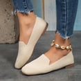 thumbnail image 2 of KIJBLAE Women's Plus Size Mesh Low Cut Slip On Flats, Breathable Soft Sole Comfortable Casual Shoes Spring Summer Beige 43, 2 of 8