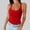 Red, variant on Adeawade Tank Tops Womens Spaghetti Strap Scoop Neck Ribbed T Shirt Slim Fitted Camisole Sleeveless Layering Shirts Retro Vest Tops Red S