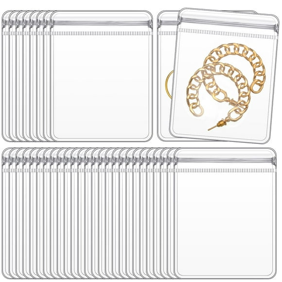 200-Pack Transparent PVC Jewelry Pouches - 6x8cm Small Sealed Storage Bags for Rings, Earrings & Accessories - Waterproof, Anti-Oxidation Organizer Bags for Travel, Home & Gifting - Compact