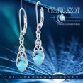 thumbnail image 3 of CUOKA MIRACLE Celtic knot Turquoise Earring 925 sterling silver Earrings Drop Dangle Earrings for Women Hypoallergenic Hoop Earrings, 3 of 7