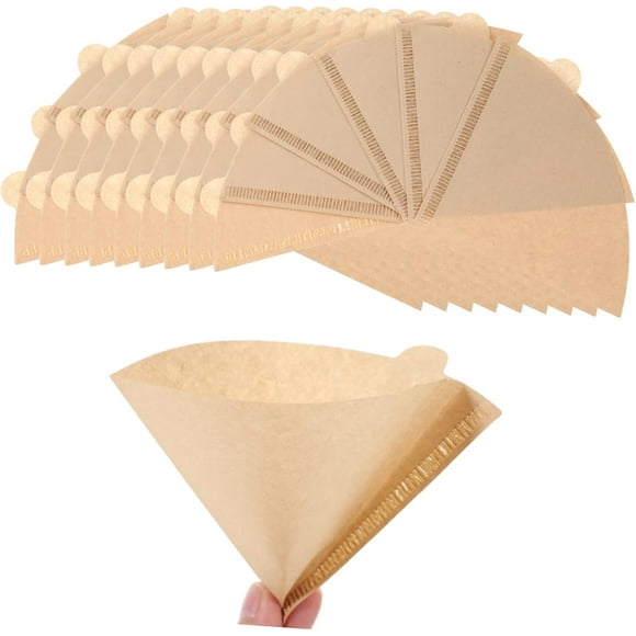 100pcs Coffee Filter Paper Espresso Shots Drip Coffee Paper Coffee Filter Unbleached Filter Papers Coffee Filters Espresso Maker Filters Cone Filter Paper Filters Portable Espresso As Shown