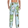 thumbnail image 3 of Fotbe Men'S Cute Floral Frogclassic Pajama Pants With Elastic Waist And Drawstring Pockets，Pajama Pants Mens Lounge Pants Super Soft, 3 of 9