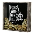 thumbnail image 6 of Torched Rhode Island Wine Cork Shadow Box Wall Mount Decor 13"x13"x3" Gray, 6 of 8
