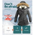 thumbnail image 5 of Chrisuno Girl's Long Winter Coats Parka Puffer jacket For kids Black 6/7, 5 of 5