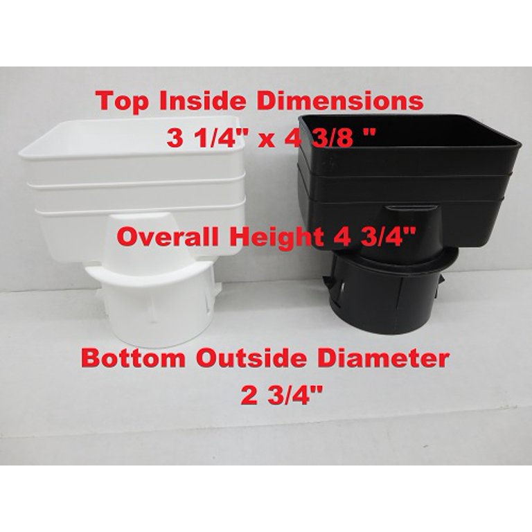 Black Drainage Tile Adapter Perforated Drain Pipe 4 Inch COOPHYA ...